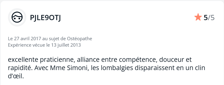 Avis Laposte - Ostéopathe Audrey Simoni